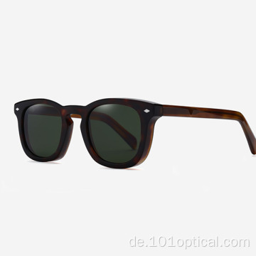 Quadratische Retro-Sonnenbrille aus Acetat für Damen und Herren